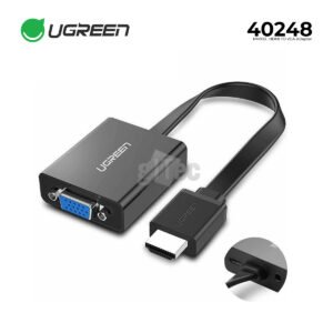 Adaptador HDMI a VGA con Salida de Audio 3.5mm - Resolución 1080P