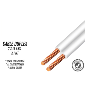 Cable Duplex 2x16 18 Hilos en 0.19m - Génrico DUPLEX-2X
