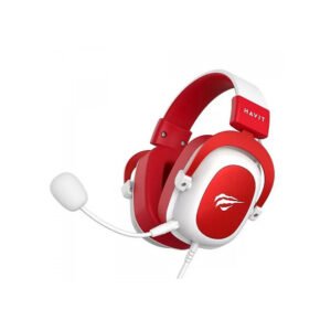 Auriculares para Juegos con Altavoz de 53mm - Blanco-Rojo