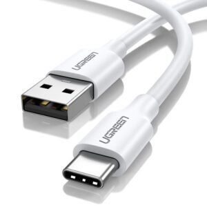 Cable USB A 2.0 a USB-C Blanco - Velocidad hasta 480 Mbps