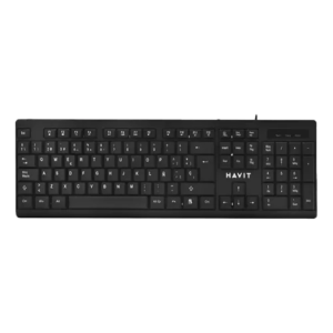 Teclado Corporativo Havit KB376-SP-Black, USB 2.0, 104 Teclas