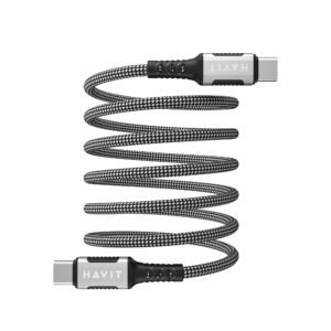 Cable de datos y carga USB-C a USB-C, carga rápida PD60W, 1 metro