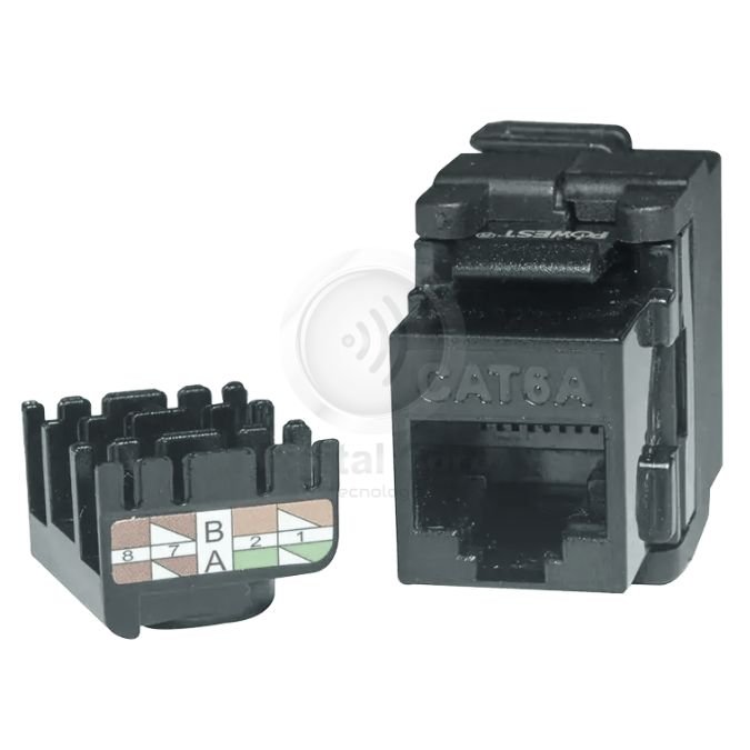 JACK CAT 6A UTP NEGRO