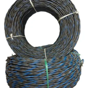 Cable Telefonico Cobre 2x20 T1 Trenzado Negro-Blanco (Neopren) 0.72m