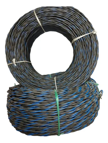 Cable Telefonico Cobre 2x20 T1 Trenzado Negro-Blanco (Neopren) 0.72m