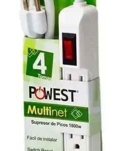 SUPRESOR DE PICOS BLANCO DE 4 SALIDAS REF.MULTINET 4TB