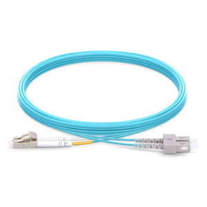 PATCH CORD FIBRA OPTICA MM OM3 UPC LC DUPLEX A SC SIMPLEX CHAQUETA 3.0mm COLOR AQUA LSZH 10 GBIT 3M