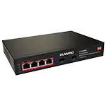 Switch PoE de 6 puertos gigabit con 4 puertos POE + 2 puertos SFP de fibra fuente de 65W - Genérica