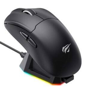 Gamer Mouse Inalámbrico Ergonómico con Iluminación RGB Personalizable