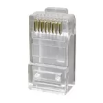 Conector RJ45 Cat 6 para Conductores Solidos AWG 23-26