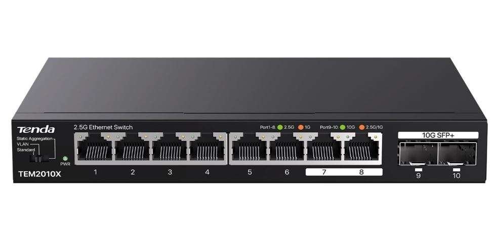 Switch 8 Puertos 2.5G + 2 SFP 10G - Genérica TEM2010X