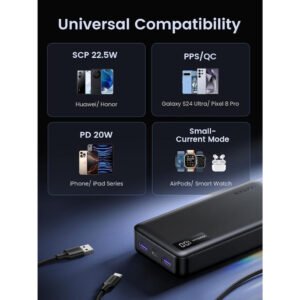 Power Bank 20.000 mAh, Carga Rápida y PD 3.0 - Genérica