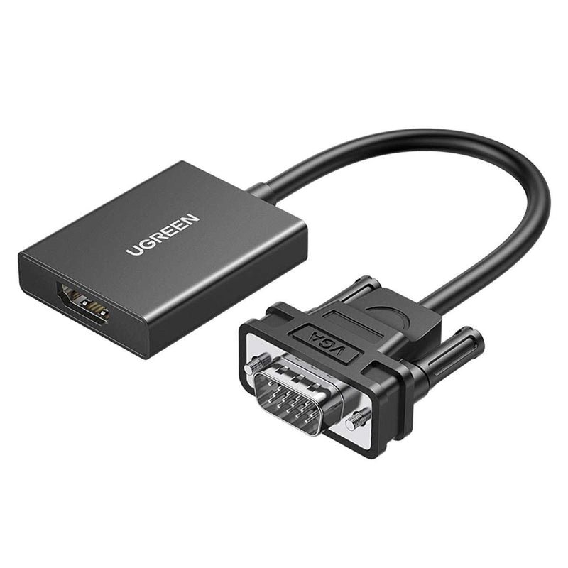 Convertoador VGA Macho a HDMI Hembra, Color Negro - UGREEN CM513-50945