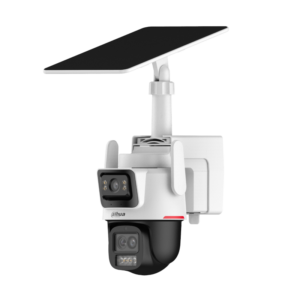 Cámara IP con panel solar Wiz, lente dual y zoom híbrido