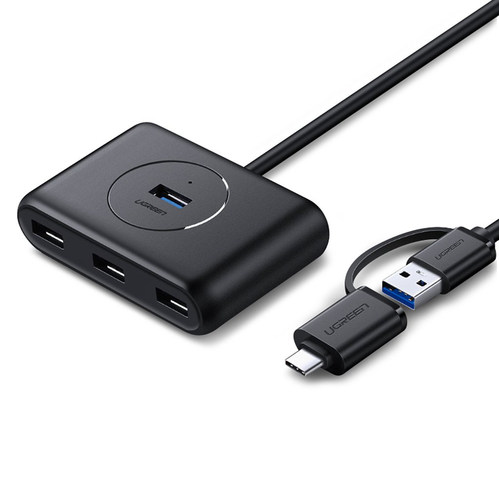 HUB USB 4 Puertos, USB 3.0 con USB-C, 1 Metro - Genérica CR113-40850