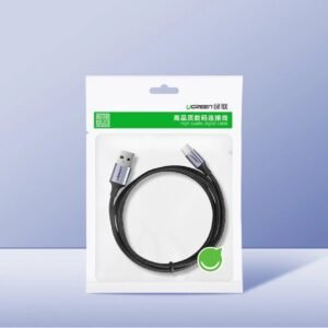 Cable USB A USB-C 1m Negro-Gris para Celulares y Accesorios