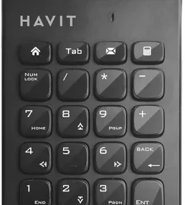 Teclado Numérico Cableado USB, 23 Teclas, Negro - Havit KB223-BLACK
